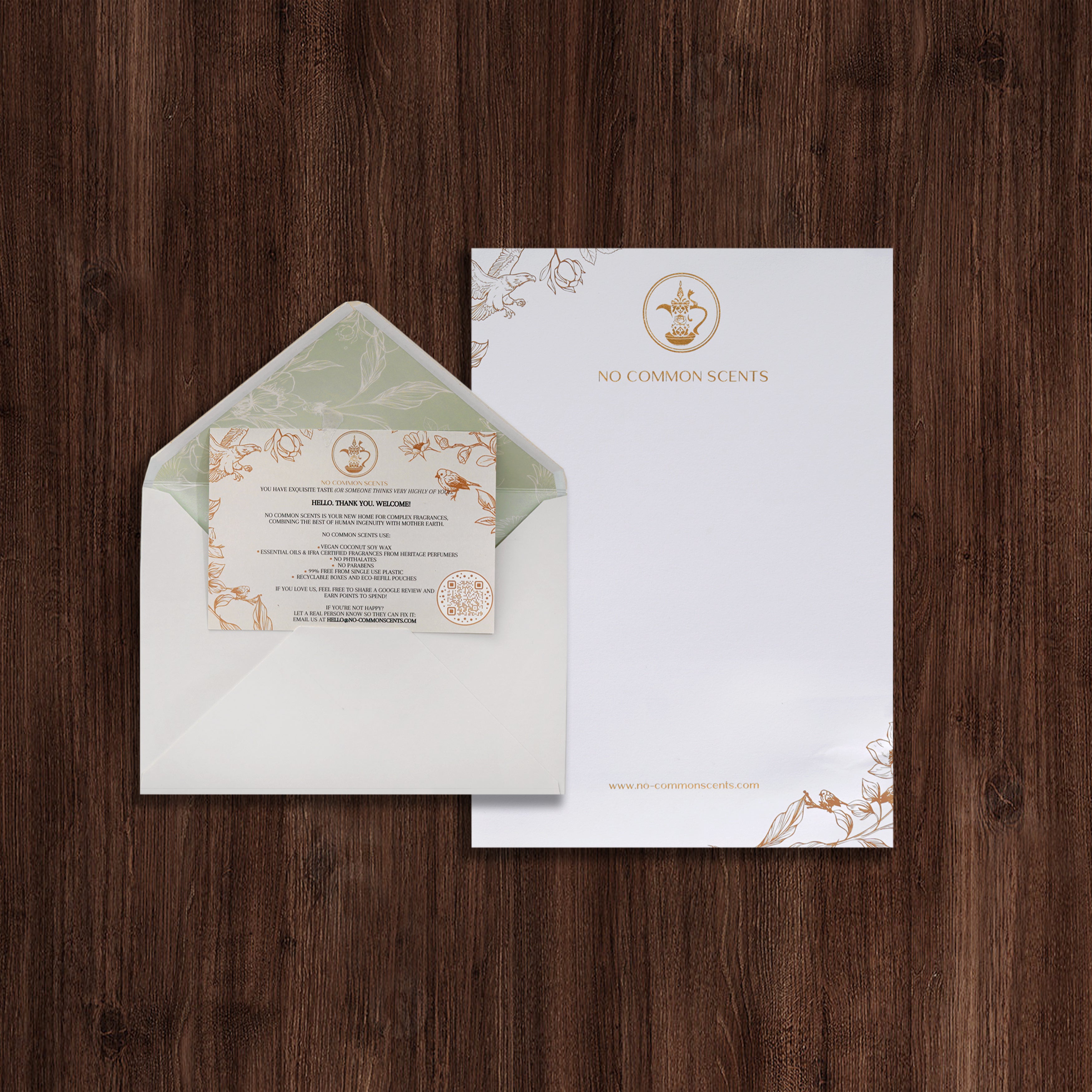 No Common Scents Letter & Envelope